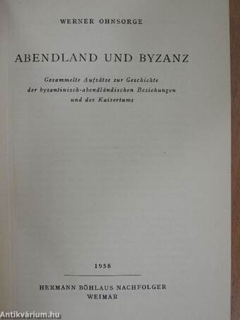 Abendland und Byzanz