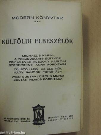 Külföldi elbeszélők II.