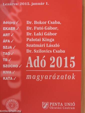 Adó 2015 magyarázatok