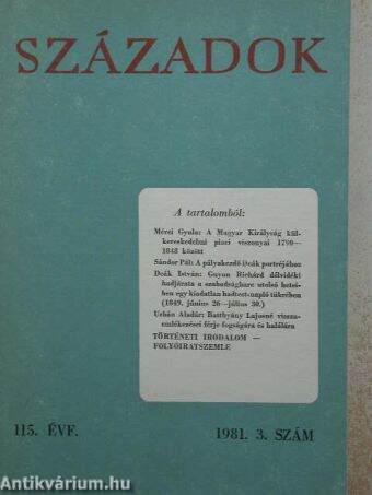 Századok 1981/3.