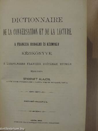 Dictionnaire de la conversation et de la lecture