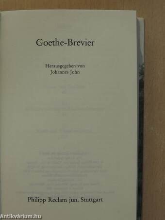 Goethe-Brevier