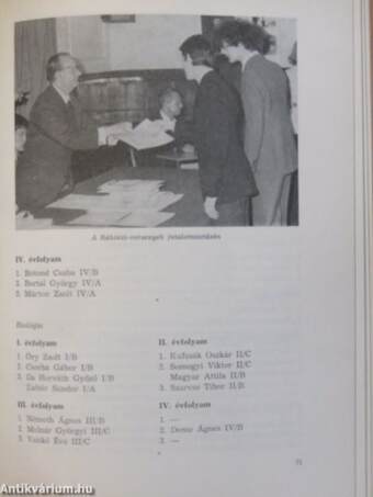 A Budapesti II. Kerületi II. Rákóczi Ferenc Gimnázium Évkönyve az 1975-76. tanévről