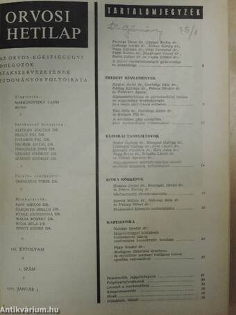 Orvosi Hetilap 1975. január-december I-II.