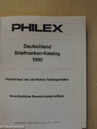 Philex Deutschland Briefmarken-Katalog 1990