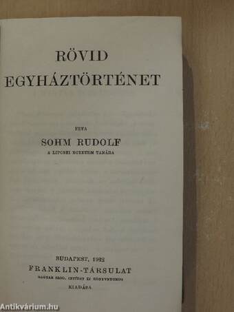 Rövid egyháztörténet