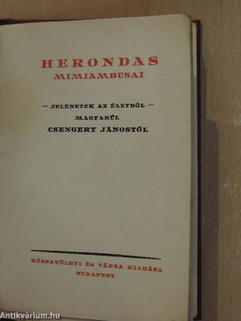 Herondas mimiambusai