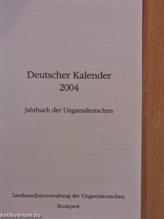 Deutscher Kalender 2004