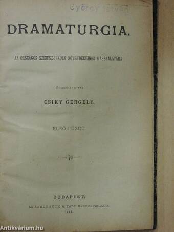 Dramaturgia 1-2. füzet
