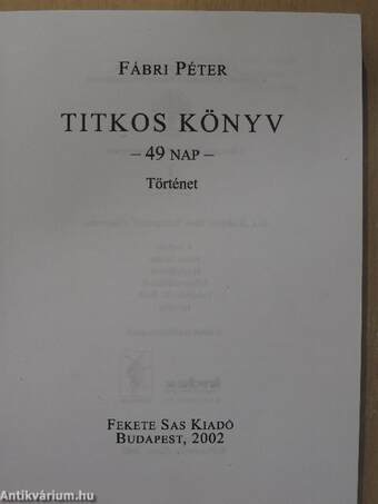 Titkos könyv