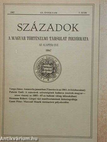 Századok 1987/5.