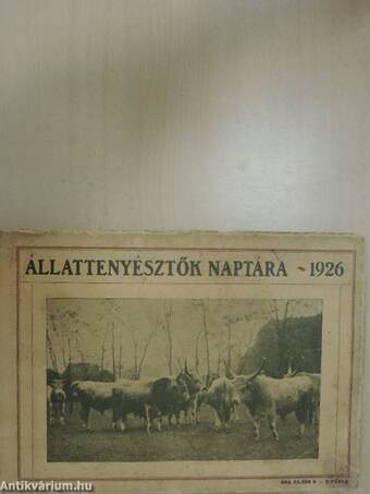 Állattenyésztők naptára 1926