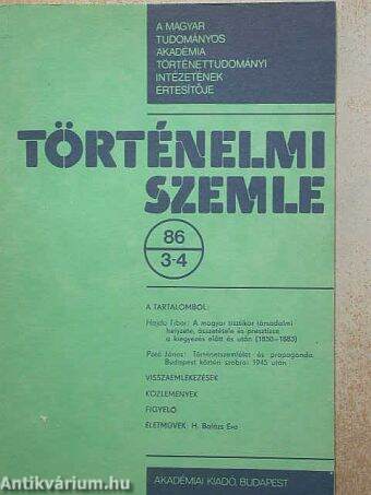 Történelmi Szemle 1986/3-4.