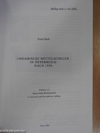 Ungarische Mittelschulen in Österreich nach 1956