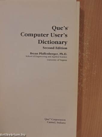 Que's Computer User's Dictionary