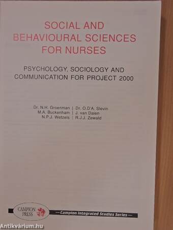 Social and Behavioural Sciences for Nurses