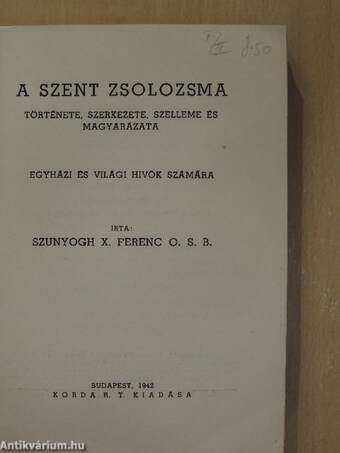 A szent zsolozsma I-II.