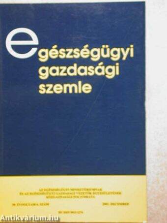 Egészségügyi Gazdasági Szemle 2001. december