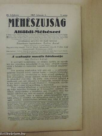 Méhészujság 1927. február 1.