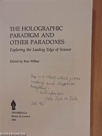 The holographic paradigm and other paradoxes