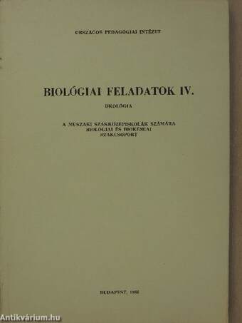 Biológiai feladatok IV.