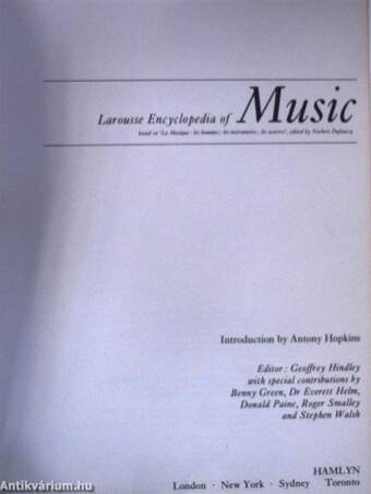 The Larousse Encyclopedia of Music