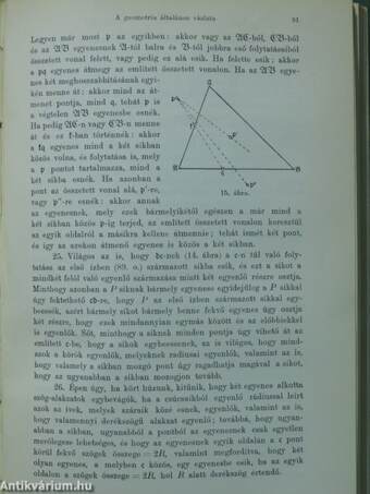 Bolyai Farkas és Bolyai János geometriai vizsgálatai I-II.