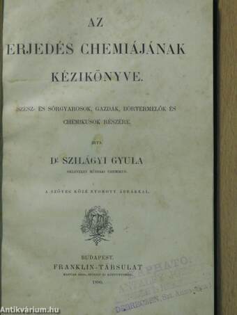 Az erjedés chemiájának kézikönyve