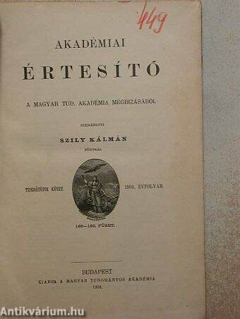 Akadémiai Értesítő XV. kötet 169-180. füzet