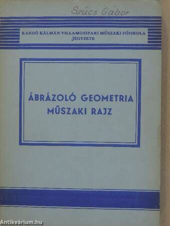 Ábrázoló geometria műszaki rajz