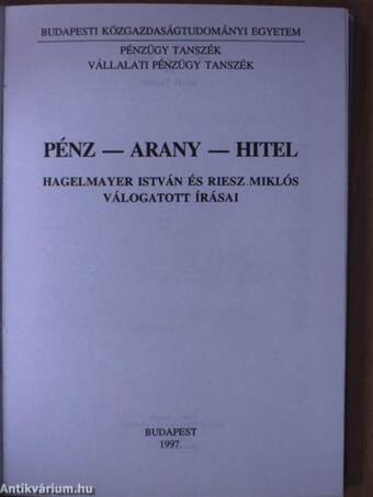 Pénz - Arany - Hitel