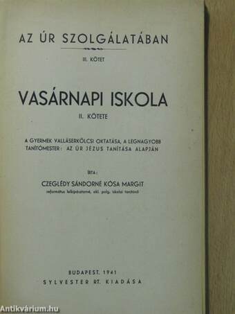 Vasárnapi iskola II. (töredék)