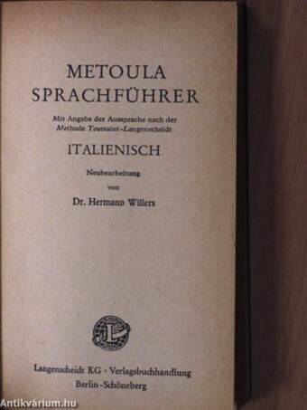 Metoula Sprachführer - Italienisch