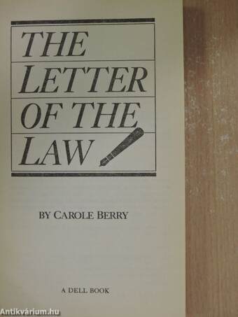 The Letter of the Law