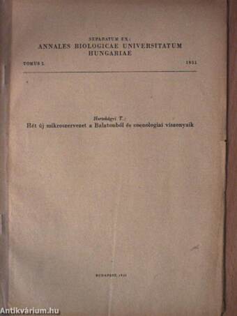 Hét új mikroszervezet a Balatonból és coenologiai viszonyaik