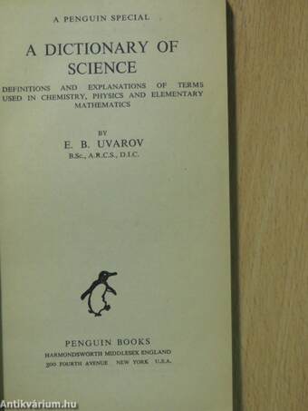 A Dictionary of Science