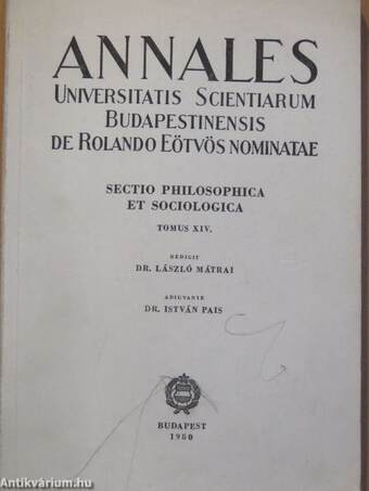 Annales Universitatis Scientiarum Budapestinensis de Rolando Eötvös nominatae 14/1980.