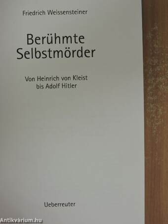 Berühmte Selbstmörder