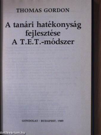 T. E. T. - A tanári hatékonyság fejlesztése