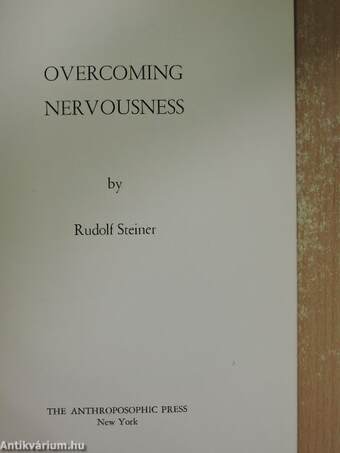 Overcoming Nervousness