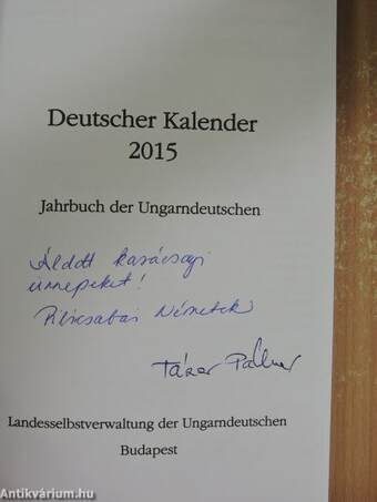 Deutscher Kalender 2015.