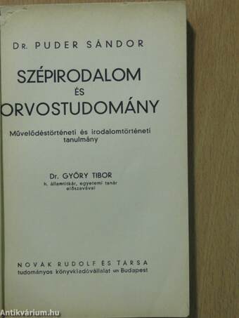 Szépirodalom és orvostudomány