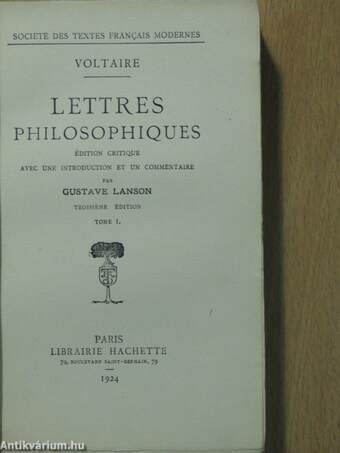 Lettres philosophiques I-II.