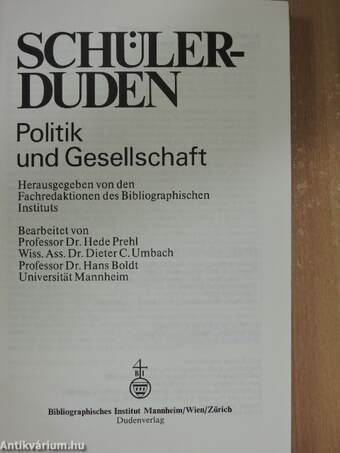 Schülerduden Politik und Gesellschaft