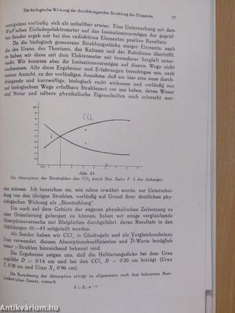 Untersuchungen über die biologische Wirkung der durchdringenden Strahlung der Elemente