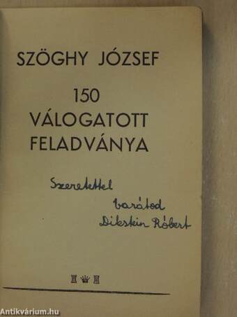 Szöghy József 150 válogatott feladványa