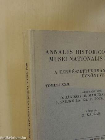 Annales Historico-Naturales Musei Nationalis Hungarici 1980.