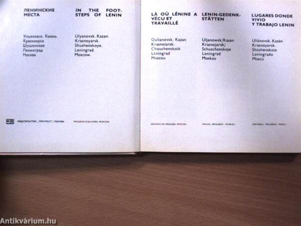 In the Footsteps of Lenin/Lá oú Lénine a vécu et travaillé/Lenin-Gedenkstätten/Lugares donde vivio y trabajo Lenin