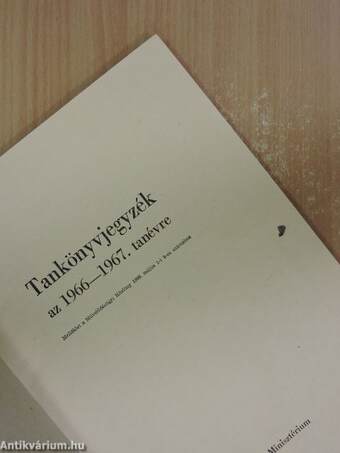 Tankönyvjegyzék az 1966-1967. tanévre