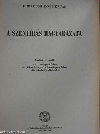 A szentírás magyarázata I-V.